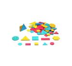 Accessoires pour geometrie wissner blocs logiques en re  wood forme rectangle carre    cercle triangle 60 pcs