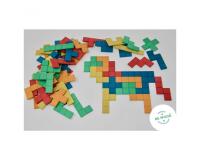 Accessoires pour geometrie wissner pentominos en re wood 60 pieces 5 coloris assortis