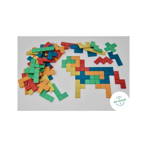 Accessoires pour geometrie wissner pentominos en re wood 60 pieces 5 coloris assortis
