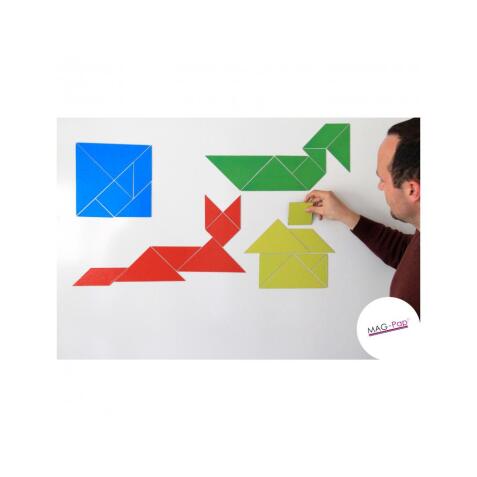 Tangrams wissner tangrams magnetiques grand format 20   cm a x 7 pieces de coloris    assortis