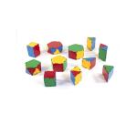 Connexion miniland polyedres en 3 dimensions emboitables   coloris et 7 formes assortis  le seau de 84 pieces