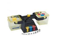 Mesure et pods miniland balance liquides solides      plastique 2 bacs gradues de   100 a 1000 ml 14 masses