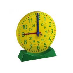 Horloge avec socle wissner grande horloge aiguilles des  heures et minutes             synchronisees 27 cm