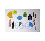 Apprentissage de l ehure et minutes wissner set horloge   et fractions 1 cadran et 63   fractions colorees et