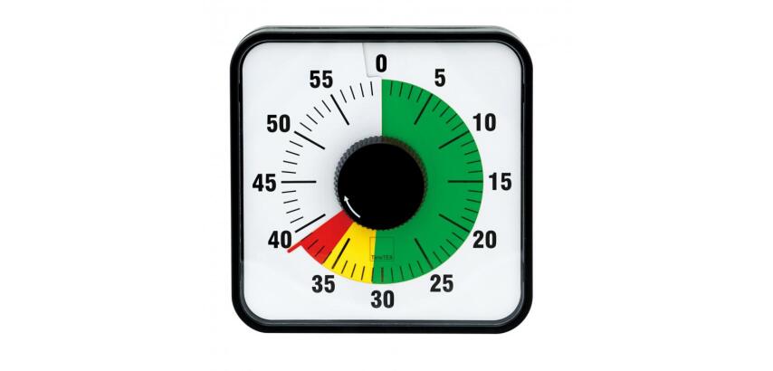 Mesure du temps eduplay minuteur magnetique 3 zones   colores vert jaune et rouge