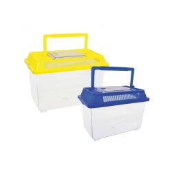 Materiel d observation eduplay 2 boites a insectes 2 tailles rainures d aerage et  poignee coloris assortis