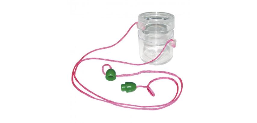 Materiel d observation eduplay boite loupe petit     modele plastique ficelle et   verrou de securite