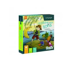 Francais placote la peche aux sons syllabes et rimes 48     poissons bois aimantes 1      canne a peche 6 planches etc