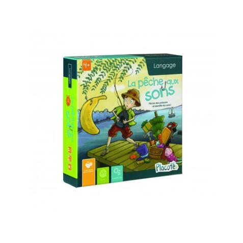 Francais placote la peche aux sons syllabes et rimes 48     poissons bois aimantes 1      canne a peche 6 planches etc