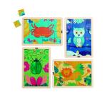 Puzzles nathan puzzles magiques les animaux lot de 4 puzzles