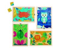 Puzzles nathan puzzles magiques les animaux lot de 4 puzzles