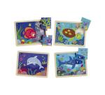 Puzzles nathan les animaux de la mer lot de 4 puzzles