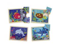 Puzzles nathan les animaux de la mer lot de 4 puzzles