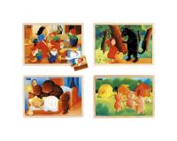 Puzzles nathan les contes lot de 4 puzzles