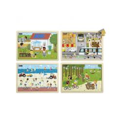 Puzzles nathan eco-citoyens lot de 4 puzzles