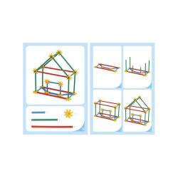 Bambouchicolor nathan lot de 12 fiches pour jeux de        construction bambouchicolor