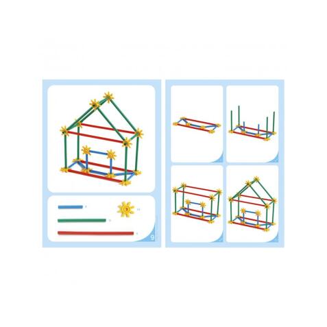 Bambouchicolor nathan lot de 12 fiches pour jeux de        construction bambouchicolor