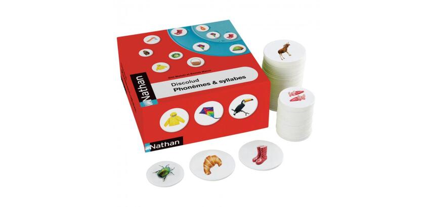 Jeu d'entrainement discolud nathan phonemes et syllabes