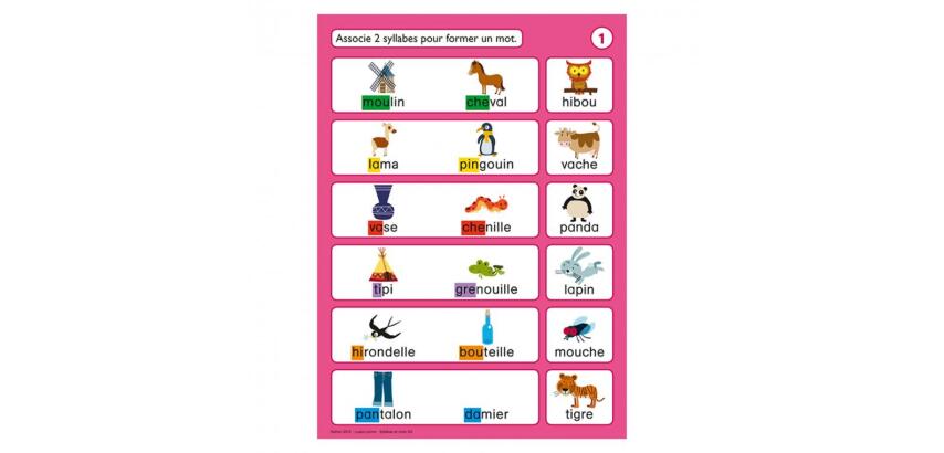 Jeu autocorrectif logico primo nathan syllabes et mots gs