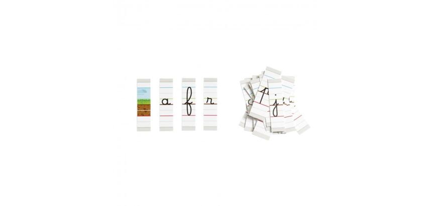 Lettres cursives lignees magnetiques grand format      nathan