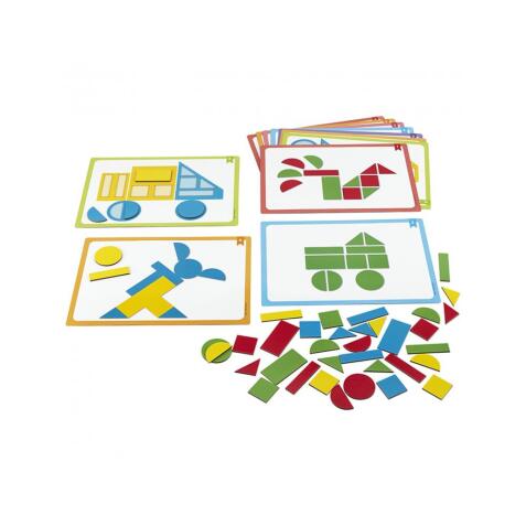 Geocolor nathan reconnaissance des formes     geometriques 12 planches      activites 40 jetons