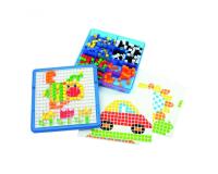 Mosaique puzzle art lap 490 pieces multicolores carrees   ou triangulaire plastique