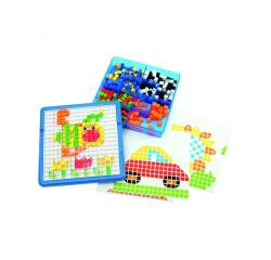 Mosaique puzzle art lap 490 pieces multicolores carrees   ou triangulaire plastique