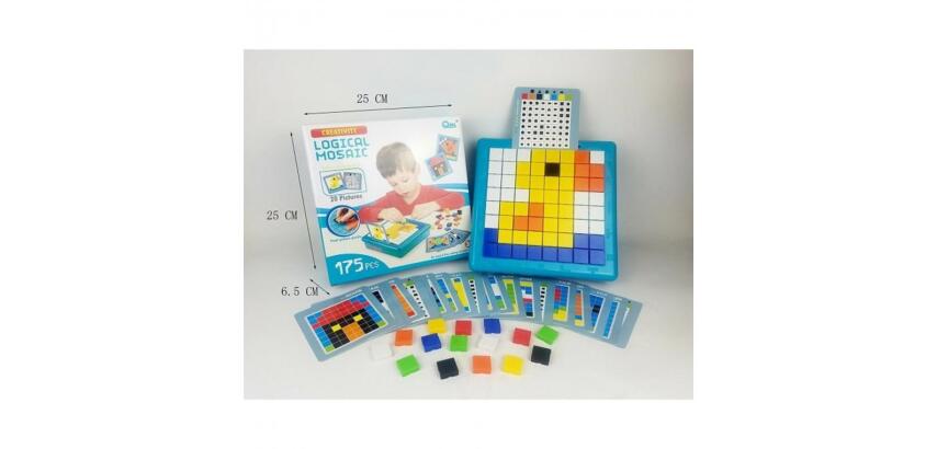 Logical mosaic lap assemblement d images 1 boite de 8 compartiments 1 socle    mosaique 175 elements 20