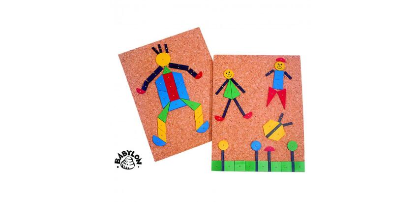 Lot de plaques de liege babylon pour le jeu du        marteau 20x22 cm 5 pieces