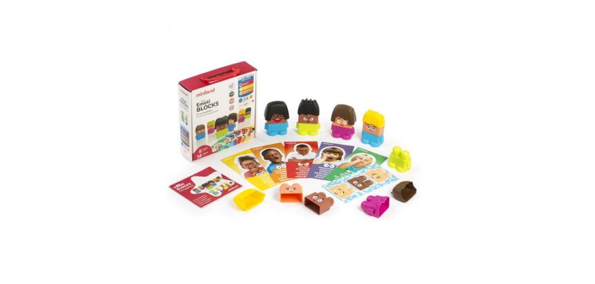 Emotiblocks premieres emotions miniland 100         combinaisons possibles        interet pedagogique 18 pieces