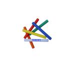 Course first loisirs batons de relais monoblocs avec      bouts arrondis lot de 6       coloris assortis