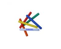 Course first loisirs batons de relais monoblocs avec      bouts arrondis lot de 6       coloris assortis