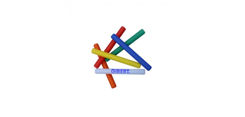 Course first loisirs batons de relais monoblocs avec      bouts arrondis lot de 6       coloris assortis
