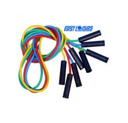 Elastiques cordes a sauter first loisirs cordes a sauter pvc longueur reglable lot de  4