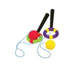 Jeux de kermesse first loisirs bilboquet mousse      anneau rigide caoutchouc      balle en mousse jeu ludique