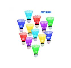 Badminton first loisirs volants de badminton lot de   12 coloris assortis