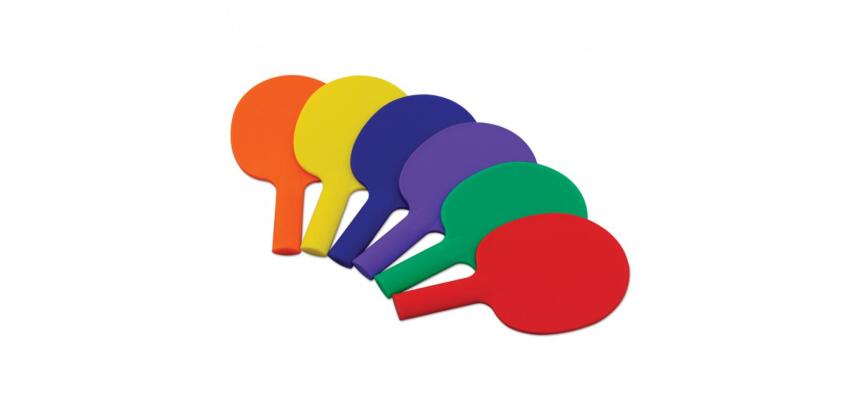 Raquettes tennis de tables first loisirs raquettes       plastiques lot de 6 coloris   assortis