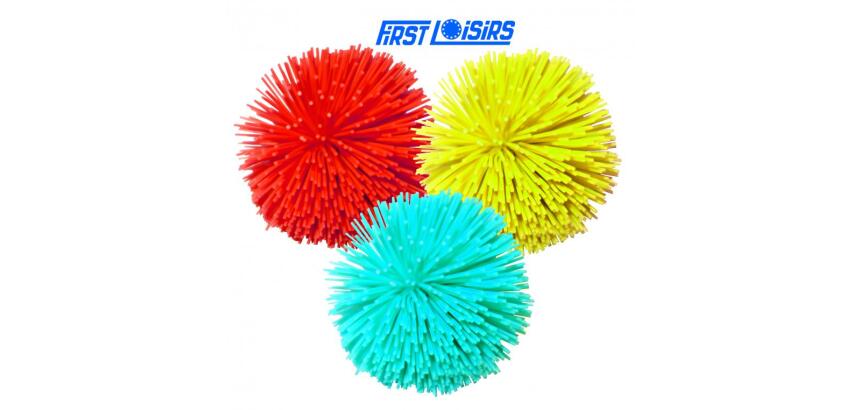 Balles d eveil firts loisirs balles araignees silicone 6   cm lot de 3 coloris assortis