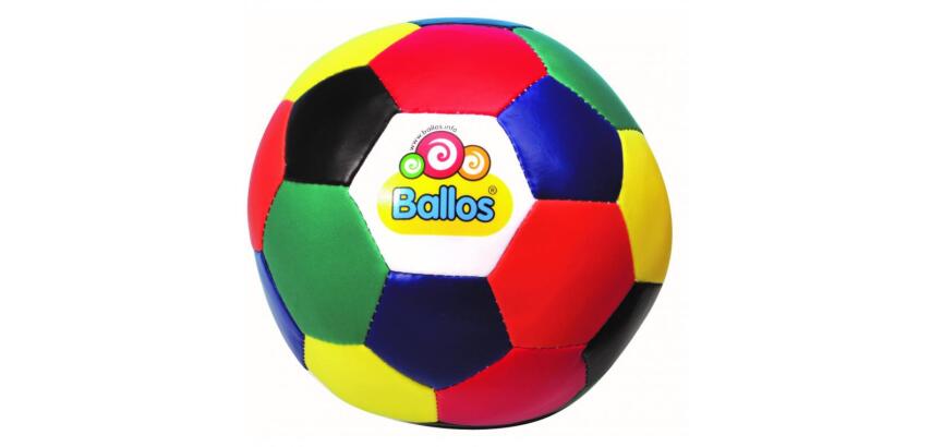 Balles d eveil ballos balle arlequin coloree toucher      agreable souple 16 cm