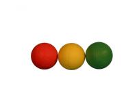 Balles d eveil firts loisirs balles en mousse haute        densiterebondissantes lot de  3 coloris assortis