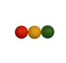 Balles d eveil firts loisirs balles en mousse haute        densiterebondissantes lot de  3 coloris assortis