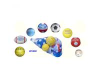 Ballon first loisirs entrainement caoutchouc +     filet transport lot de 8      unites
