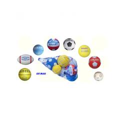 Ballon first loisirs entrainement caoutchouc +     filet transport lot de 8      unites