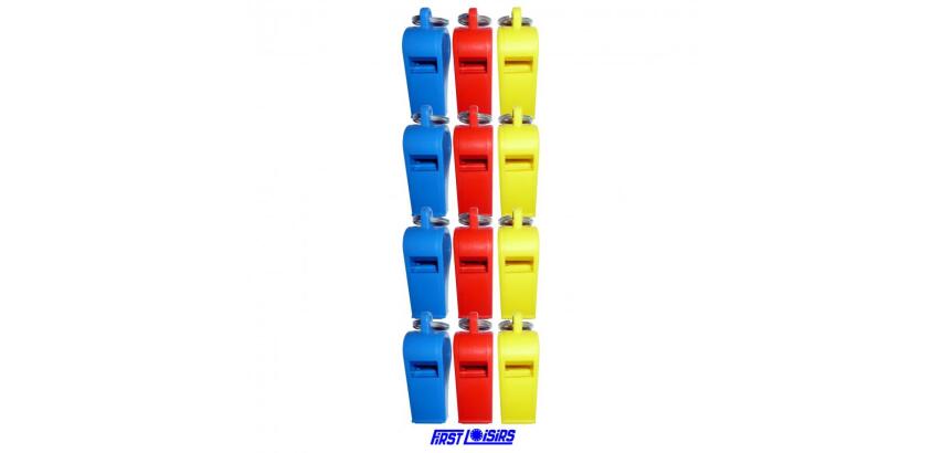 Sifflet first loisirs arbitre pvc coloris assortis