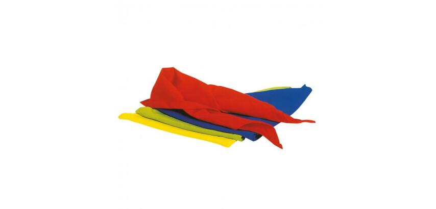 Foulard triangulaire tremblay 85x64x64cm coloris bleu lot 6 unites