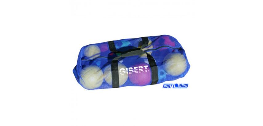 Sac sport first loisirs maille alveolee zip poignees  larges max 15 ballons 92x42cm