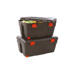 Malle rangement tremblay couvercle declipsable 2       roulettes capacite 110l       85x48x39cm
