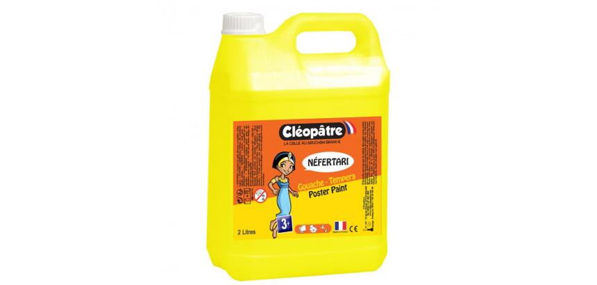 Gouache liquide cleopatre nefertari coloris jaune le    flacon  2l