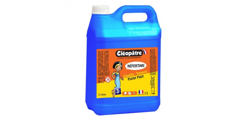 Gouache liquide cleopatre nefertari coloris cyan le     flacon 2l