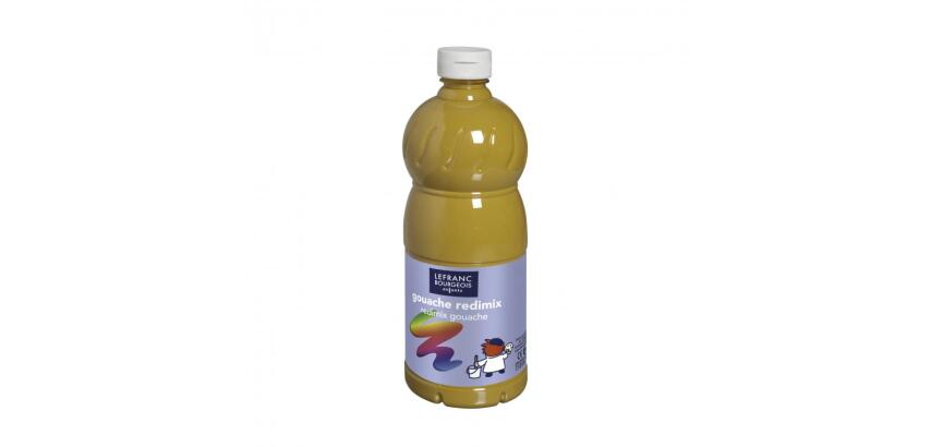 Gouache liquide colart redimix aspect veloute        miscible coloris ocre flacon  1l